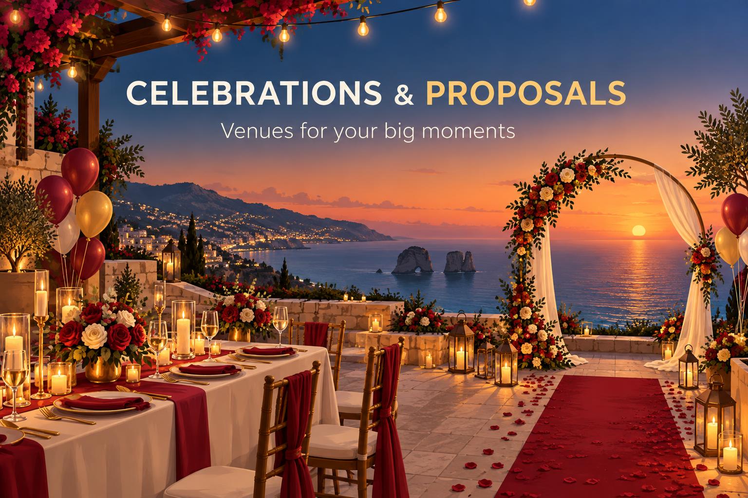 Venues for celebrations & proposals